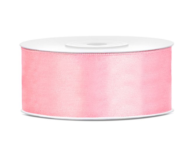 Hovedbilde Satengbånd Lys Rosa 2,5cm 25m