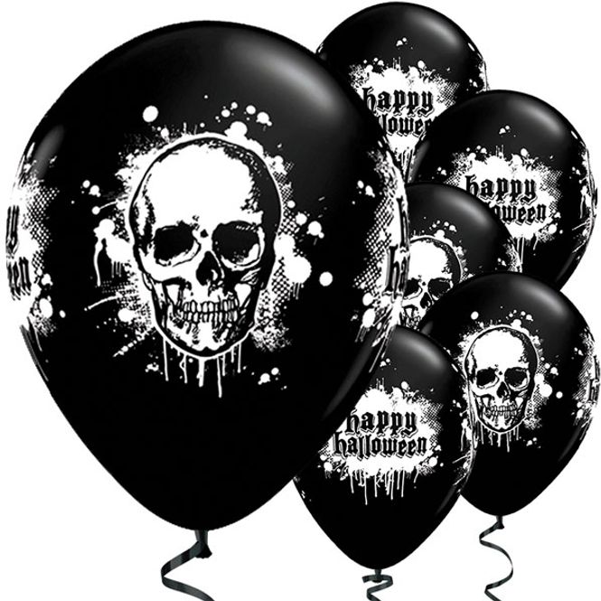 Hovedbilde Ballonger Hodeskalle 6-pk