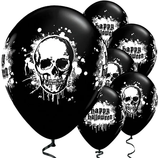 Hovedbilde Ballonger Hodeskalle 6-pk