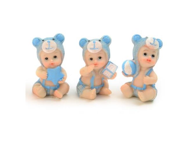 Hovedbilde Babyfigur med bamselue Blå