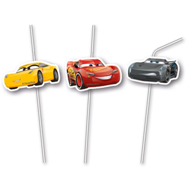 Hovedbilde Biler Cars Sugerør 6pk