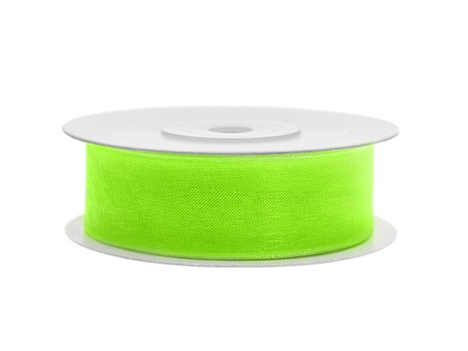 Hovedbilde Organsabånd  Neon Lys Grønn 1,9cm 25meter