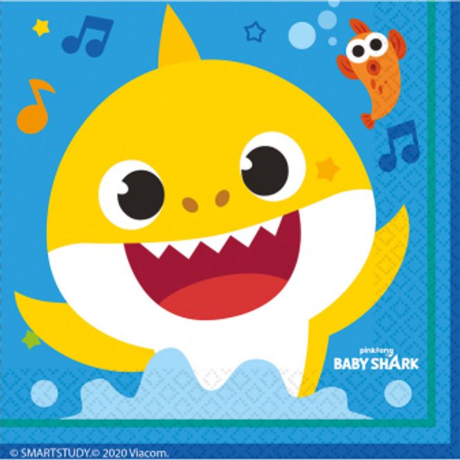 Hovedbilde Servietter Baby Shark 16pk