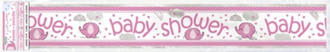 Hovedbilde Rosa Elefant Banner Babyshower 3,5m