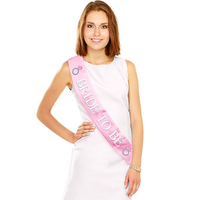 Hovedbilde Bride To Be Sash Sateng Rosa