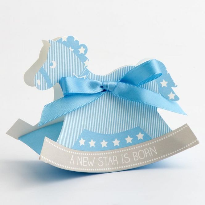 Hovedbilde Bordkort/Gaveeske A New Star Rocking Horse Blå ...