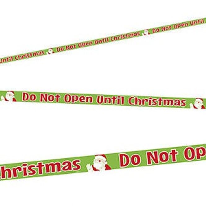 Hovedbilde Do Not Open Until Christmas Caution Tape 15,24m