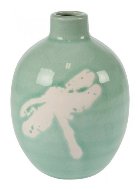 Hovedbilde Vase Mint m/Øyenstikker 10x14cm