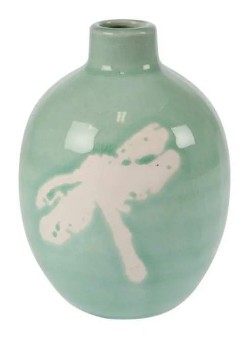 Hovedbilde Vase Mint m/Øyenstikker 10x14cm