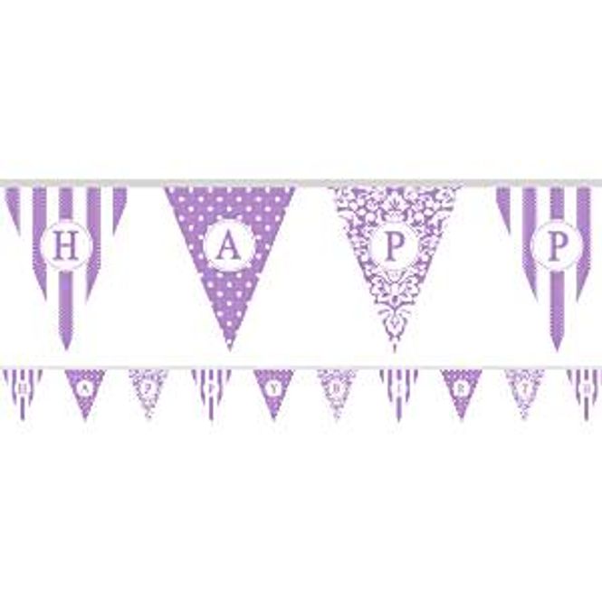 Hovedbilde Vimpler Banner m/Stickers Lavendel