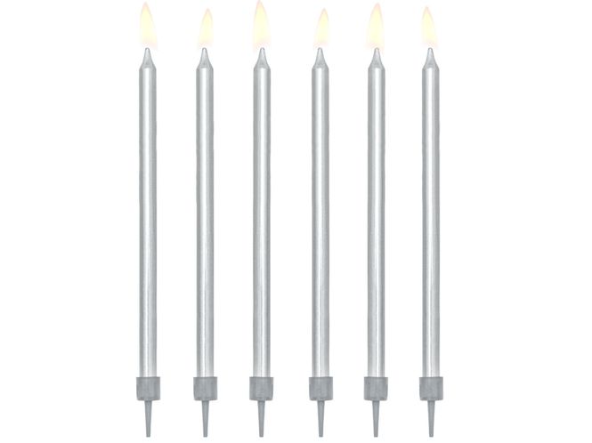 Hovedbilde Kakelys Sølv 12,5cm  12-pk