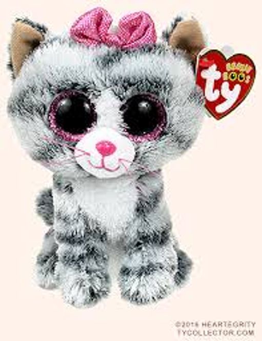 Hovedbilde TY bamse Beanie Boos Katten Kiki Liten
