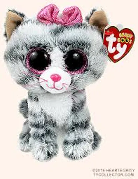 Hovedbilde TY bamse Beanie Boos Katten Kiki Liten