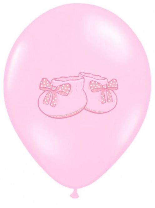 Hovedbilde Ballonger Babysko Rosa 6-pk