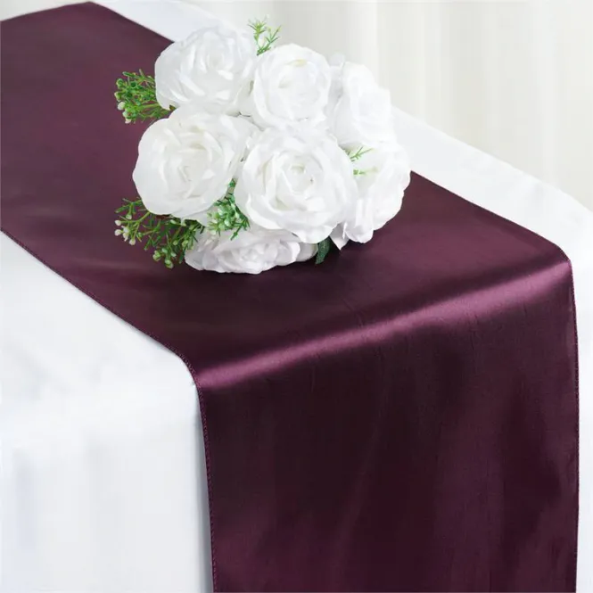 Hovedbilde Bordløper sateng aubergine 274 cm