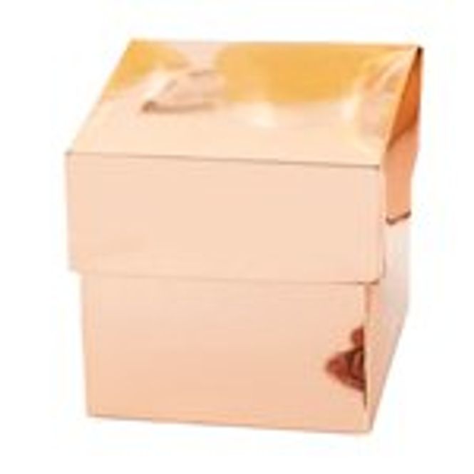 Hovedbilde Gaveeske m/lokk Skinnende Rose Gull 10pk