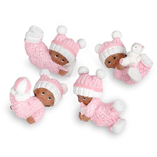 Hovedbilde Babyfigur Mørkhudet Rosa Assortert 6x5cm