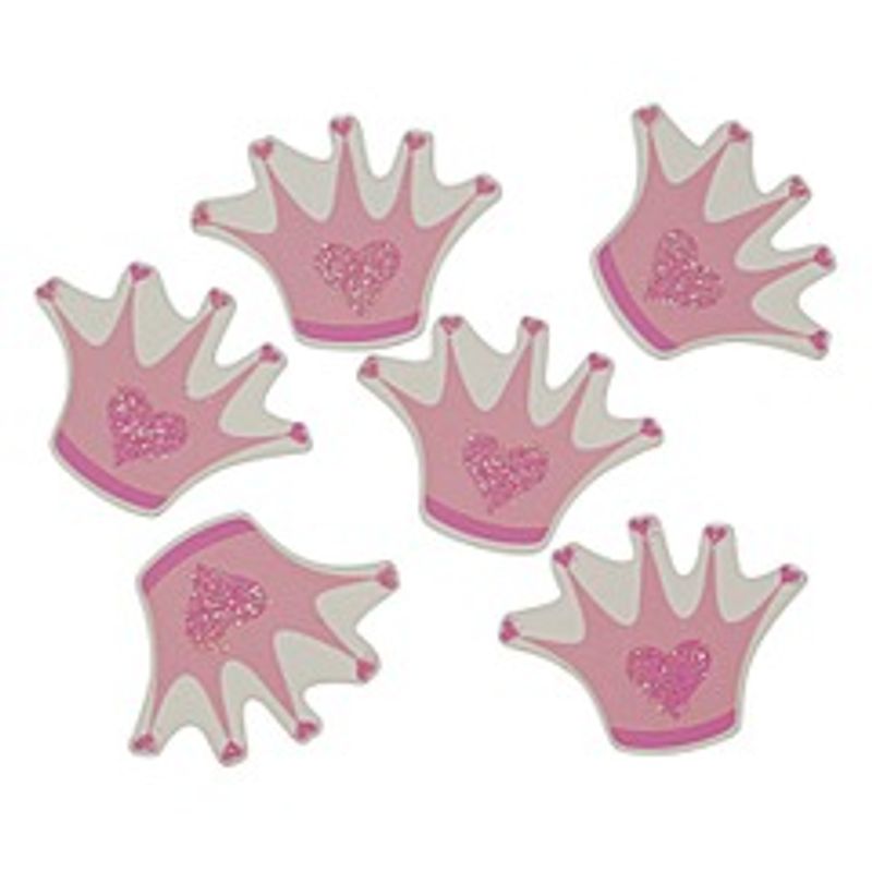 Bordstrø Prinsessekrone Rosa Finer 3x4cm 12-pk