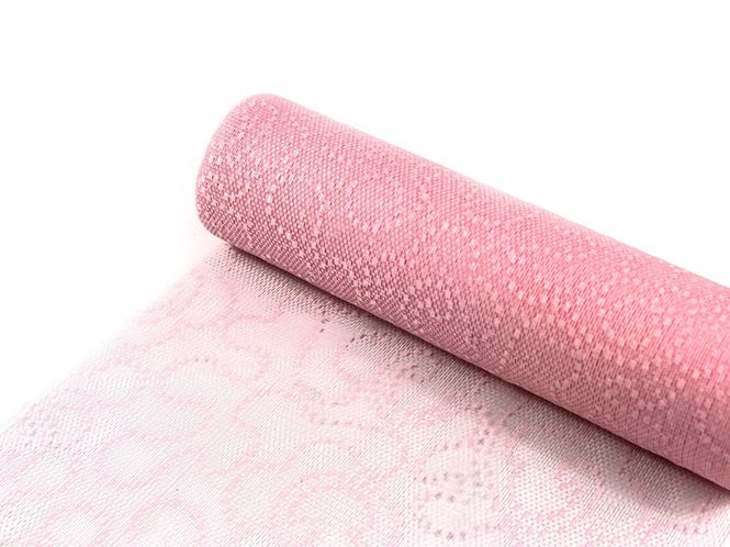 Hovedbilde Bordløper Sizolace Flock Lys Rosa 5 meter