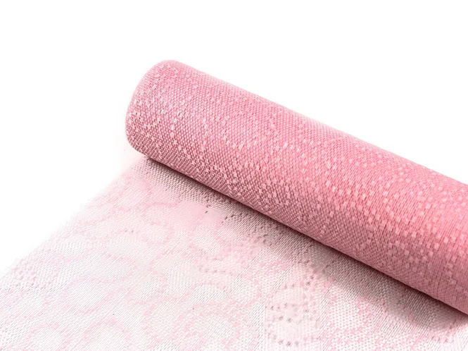 Hovedbilde Bordløper Sizolace Flock Lys Rosa 5 meter