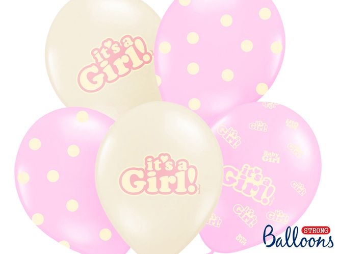 Hovedbilde Ballonger Its A Girl Mix 5-pk