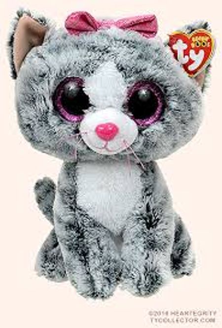 Hovedbilde TY bamse Beanie Boos Katten Kiki Medium