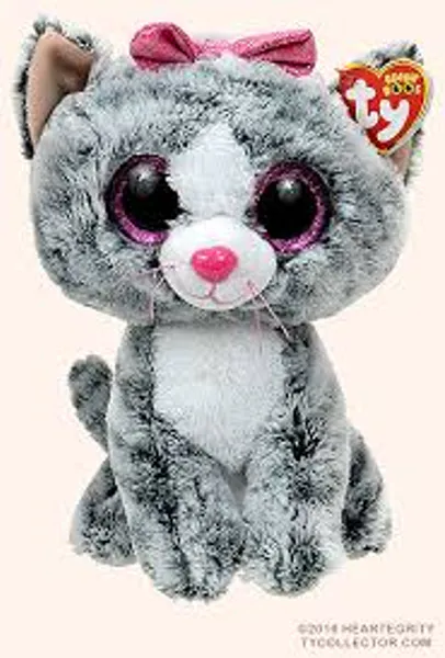 Hovedbilde TY bamse Beanie Boos Katten Kiki Medium