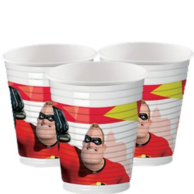Hovedbilde Plastbeger Incredibles 2 8-pk
