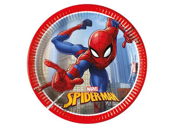 Hovedbilde Spider-Man pappfat 20cm 8stk