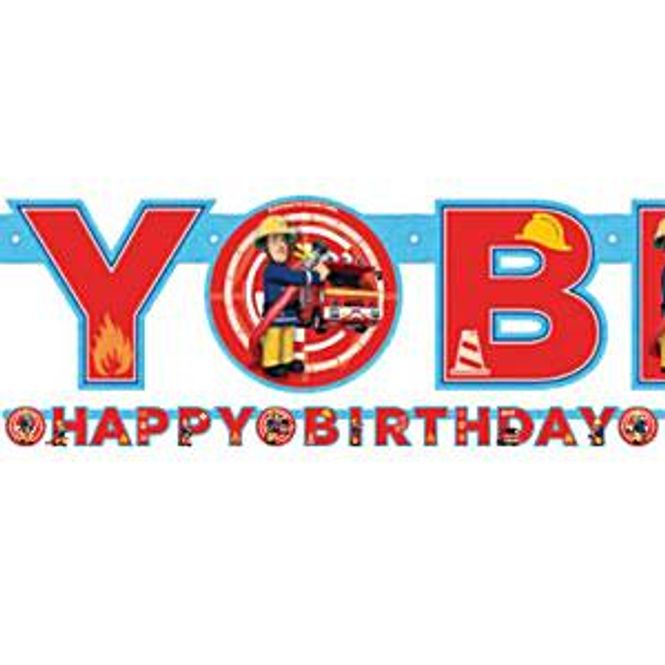 Hovedbilde Happy Birthday Banner Brannmann Sam