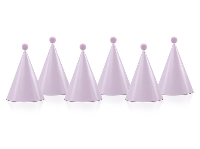 Hovedbilde Jente Partyhatter Rosa 6-pk