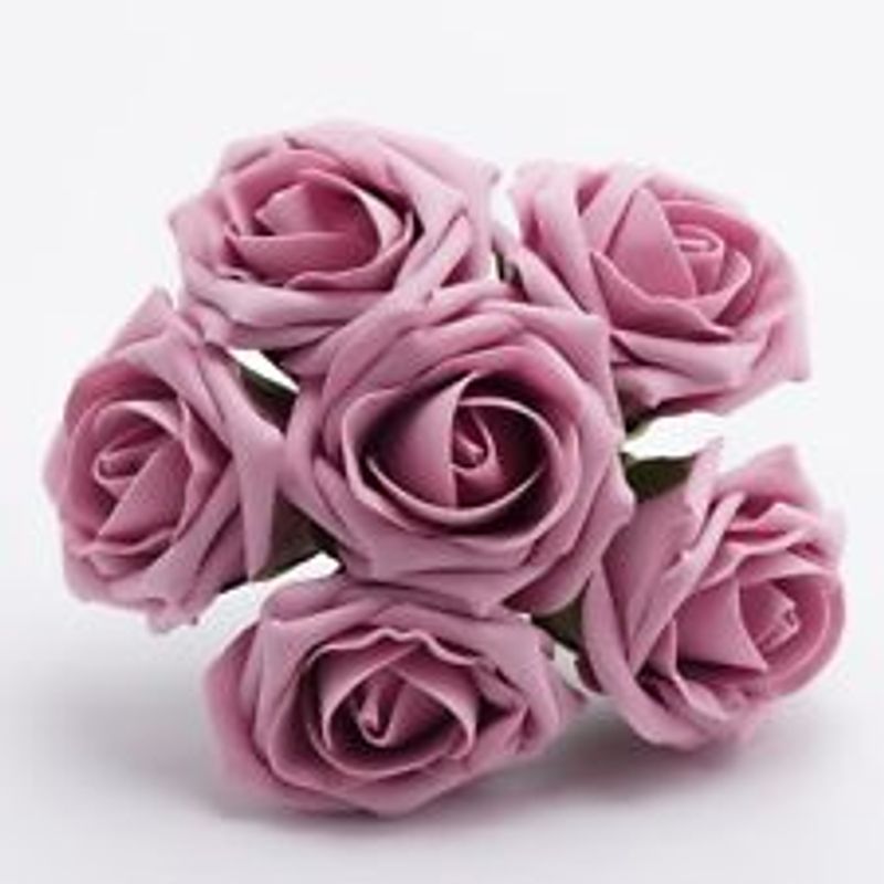 Roser Lys Gammelrosa Foam 5cm 6-bunt