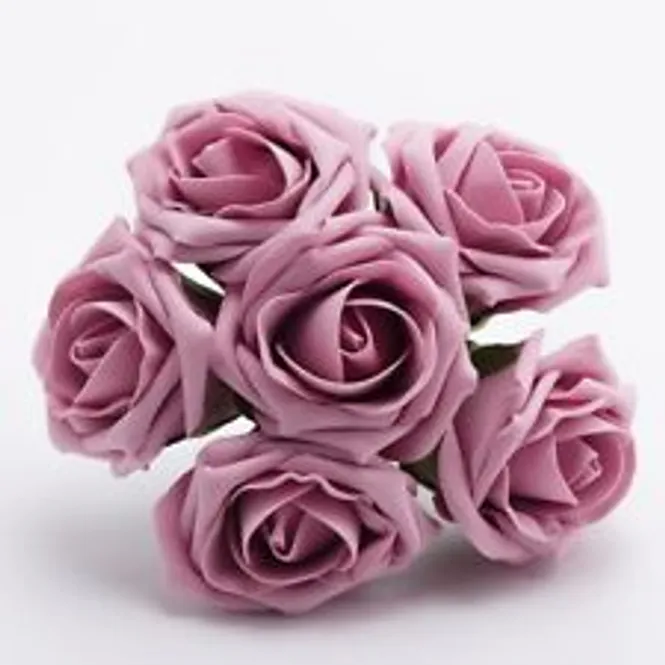 Hovedbilde Roser Lys Gammelrosa Foam 5cm 6-bunt