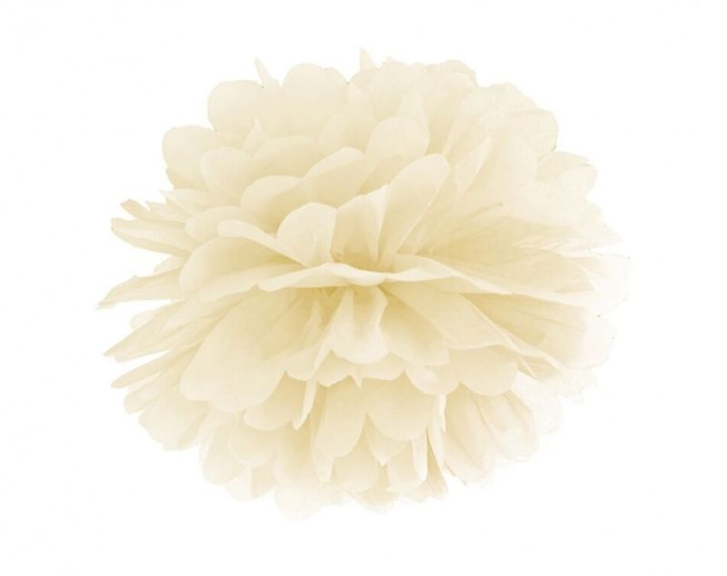Pom Poms Kremhvit 35cm