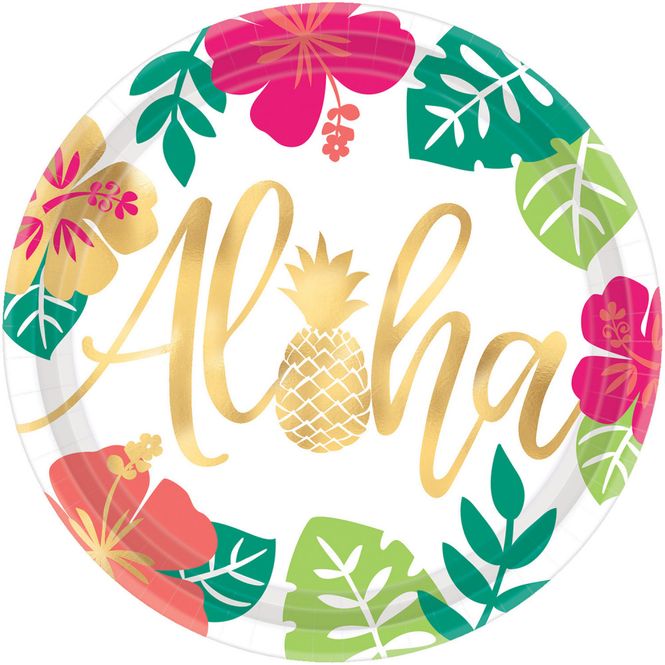 Hovedbilde Aloha papptallerken 18 cm 8 pk
