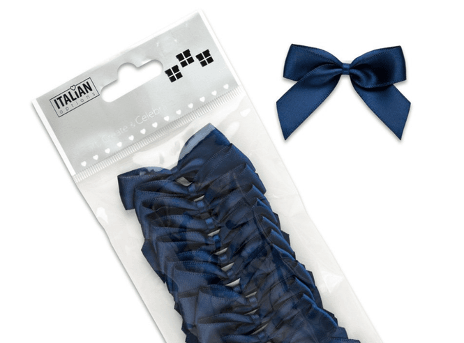 Hovedbilde Satengsløyfe selvklebende navy blue 12 pk