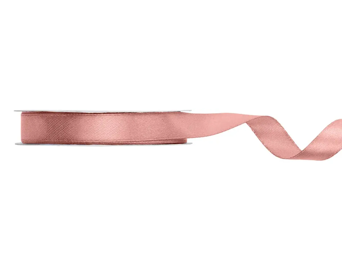 Satengbånd Dusty rose 12mm x 25m