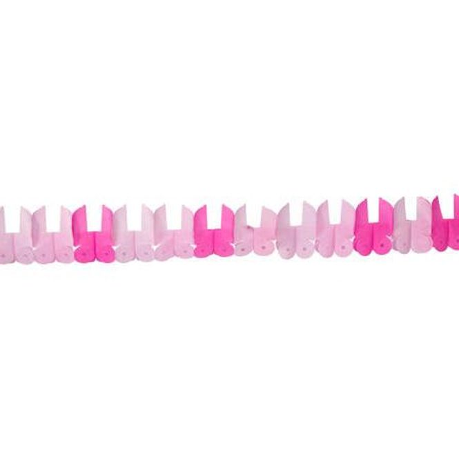 Hovedbilde Barnevogn  Rosa  papirgirlander babyshower