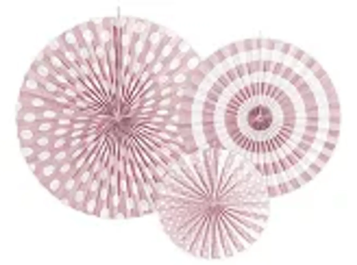 Hengende vifte Rosa 3pk