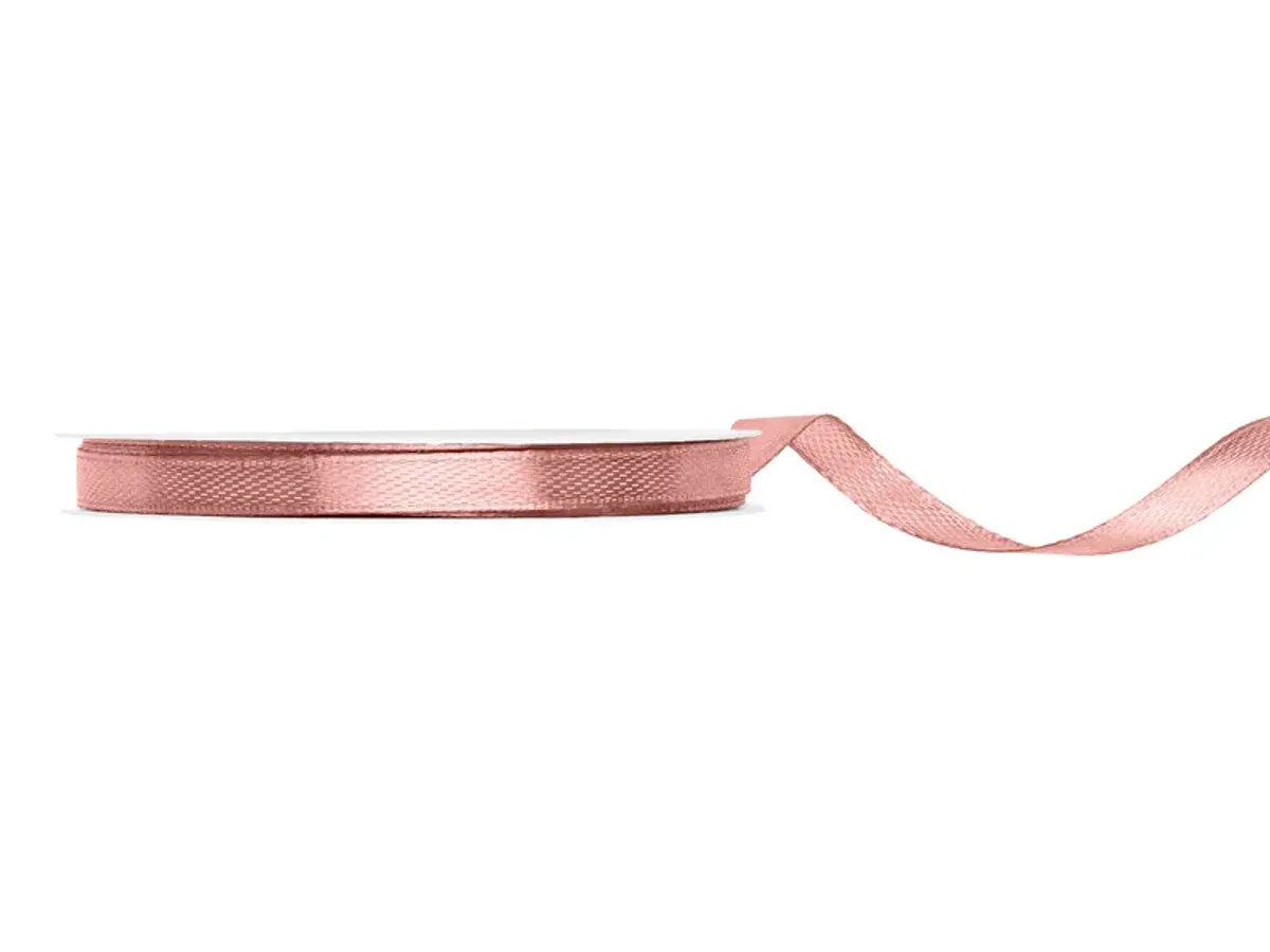 Satengbånd Dusty rose 0.6x25m